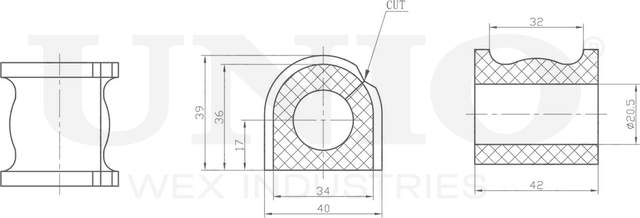 Втулка стабилизатора (Unio). Артикул RMP-10111