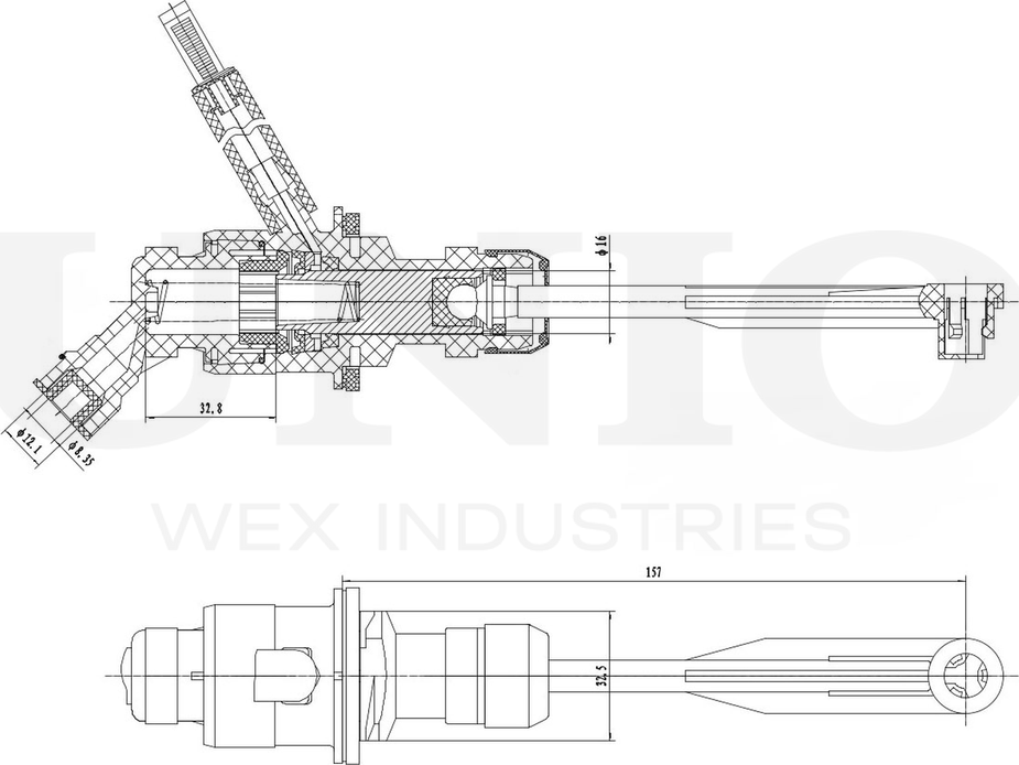 Цилиндр сцепления главный (Unio). Артикул BRC-10016