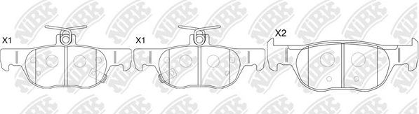 Тормозные колодки NiBK. Артикул PN5822