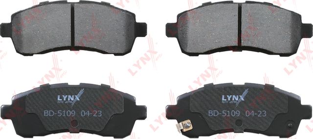 Тормозные колодки LYNXauto передние для Mazda 2 II (DE) 2007-2015. Артикул BD-5109