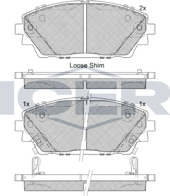 Тормозные колодки Icer. Артикул 182364