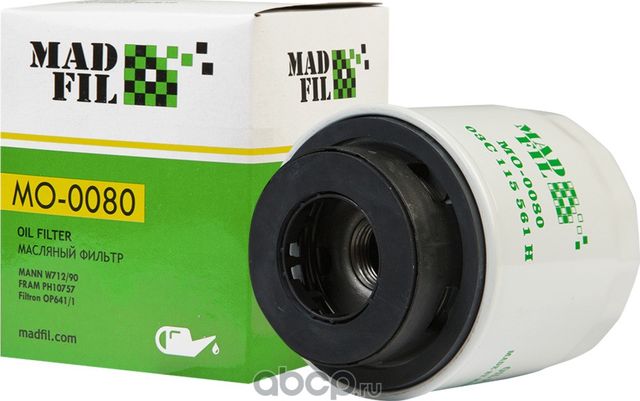 MO-0080 MADFIL Фильтр масляный VW (03C 115 561H) MO-0080 Madfil. Артикул MO0080