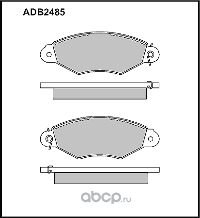 Колодки тормозные (Allied Nippon). Артикул ADB2485