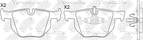 Тормозные колодки NiBK. Артикул PN0092W