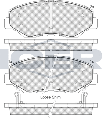 Тормозные колодки Icer. Артикул 181558