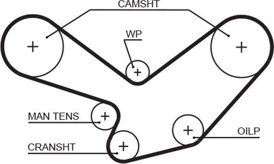 Ремень ГРМ Gates (Полихлоропрен (неопрен)) для Porsche 928 1977-1981. Артикул 5096