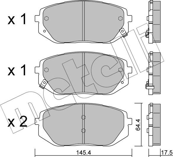 Тормозные колодки Metelli. Артикул 22-1300-0