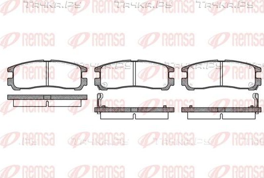 Тормозные колодки Remsa задние для Mitsubishi Space Wagon II 1991-1998. Артикул 0291.02