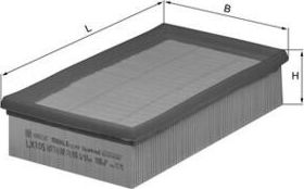 Воздушный фильтр Mahle-Knecht. Артикул LX 105