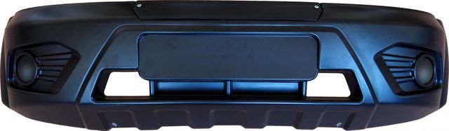 Бампер передний АВС-Дизайн для УАЗ Cargo 2005-2026. БАЗОВЫЙ, ЛЁГКИЙ чёрный. Артикул ABC.UAZ.FB.03A