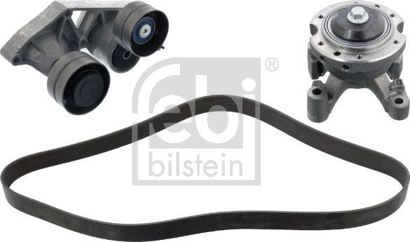 Приводной ремень поликлиновой с роликами (комплект) Febi Bilstein. Артикул 104694