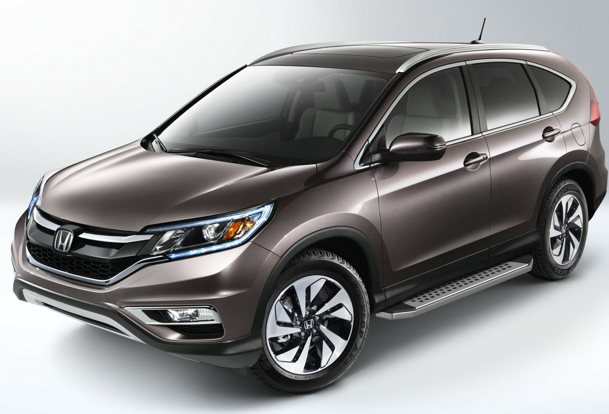 Пороги алюминиевые Rival Bmw-Style овалы для Honda CR-V IV до рестайлинга 2012-2015. Артикул B173AL.2102.1