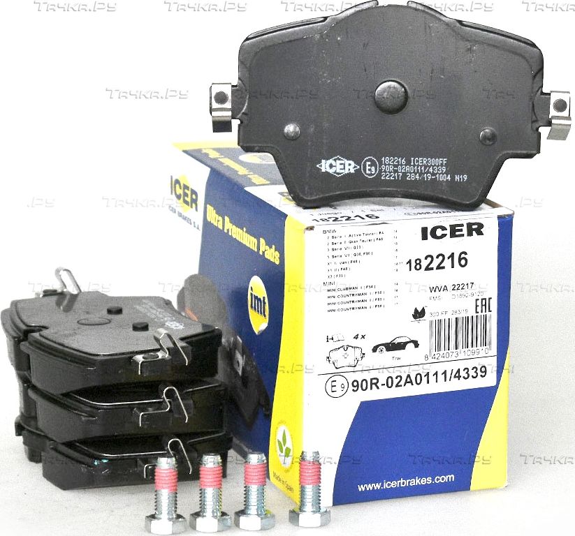 Тормозные колодки Icer передние для MINI Clubman II (F54) 2014-2026. Артикул 182216
