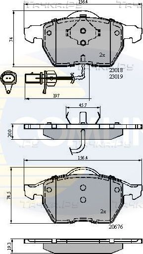 Тормозные колодки Comline Comline передние для Volkswagen Passat B5 1996-2005. Артикул CBP11542