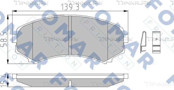 Тормозные колодки Fomar. Артикул FO 663681
