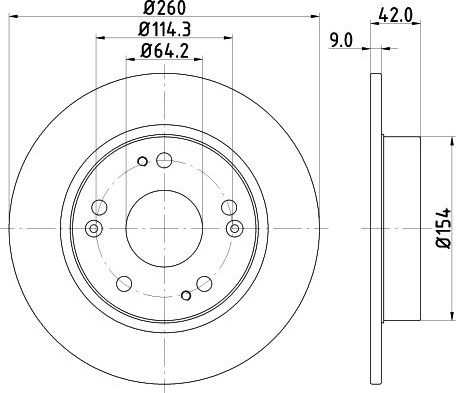 Тормозной диск Nisshinbo. Артикул ND8003K