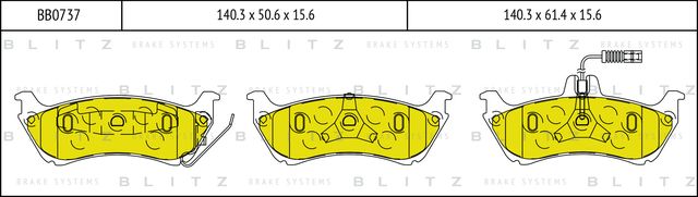 Колодки тормозные дисковые (Blitz). Артикул BB0737
