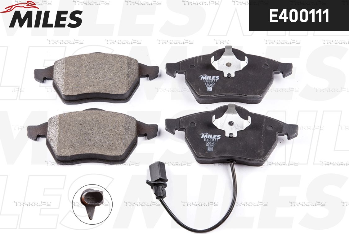 Тормозные колодки Miles (Low-Metallic) передние для Ford Galaxy I 1996-2006. Артикул E400111