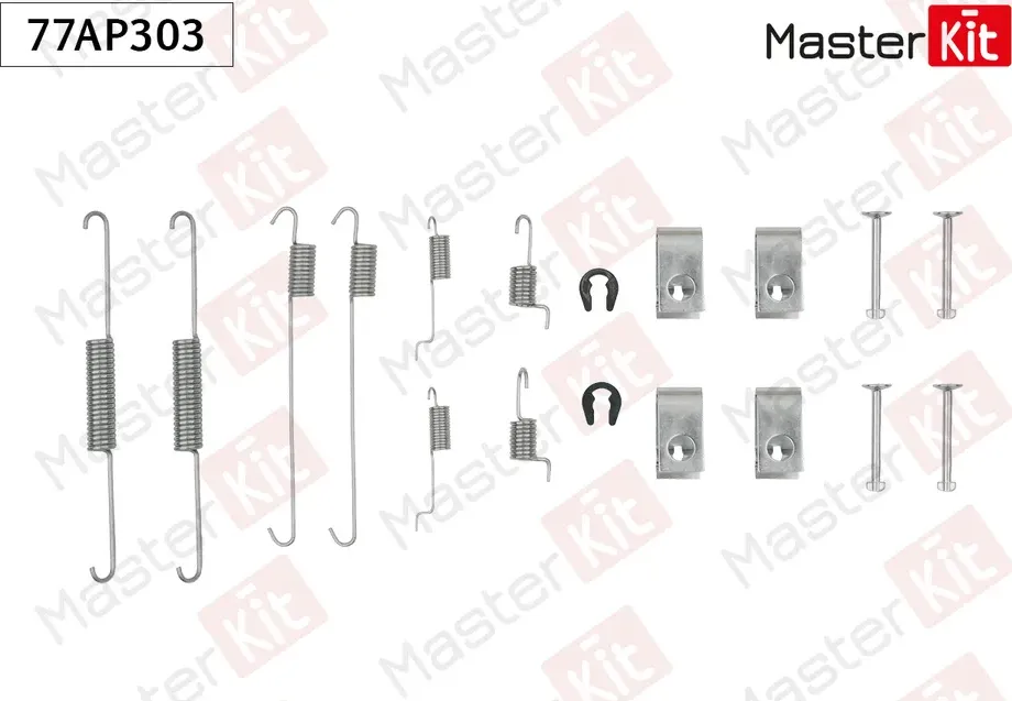 77AP303 Комплект установочный барабанных колодок SUZUKI SWIFT II Седан (AH  AJ) 1989 - 2001 (Master KIT). Артикул 77ap303