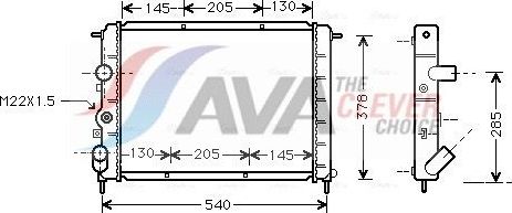 Радиатор охлаждения двигателя AVA ** CLEVER FIT ** для Renault Clio II 1998-2013. Артикул RT2258