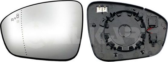 Зеркальное стекло бокового зеркала Alkar левое для Renault Talisman 2015-2026. Артикул 6491237