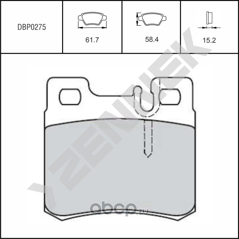Колодки тормозные дисковые задние MERCEDES W124 85-95, W201 82-93 (Zennek). Артикул DBP0275