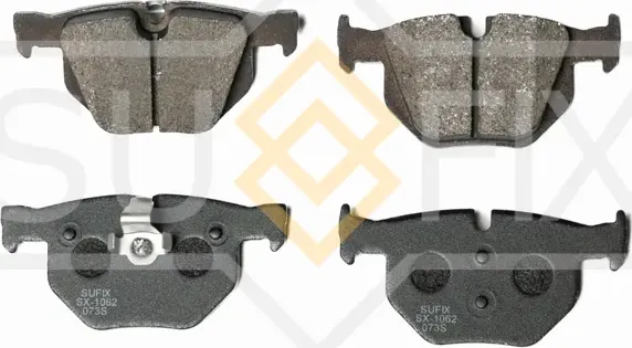 Колодки дисковые тормозные задние правые/левые BMW 5 (E60) 2001-2010 (Sufix). Артикул SX1062