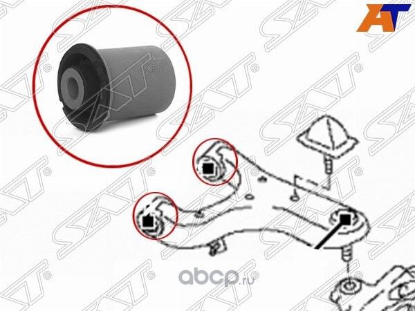 САЙЛЕНТБЛОК ЗАДНЕГО ВЕРХНЕГО РЫЧАГА NISSAN PATROL (SAT). Артикул ST545601LB0A
