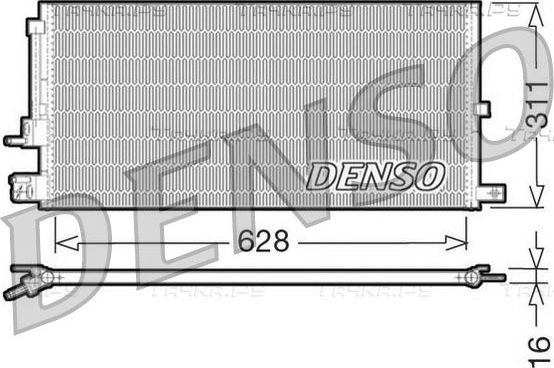 Радиатор кондиционера (конденсатор) Denso. Артикул DCN11007