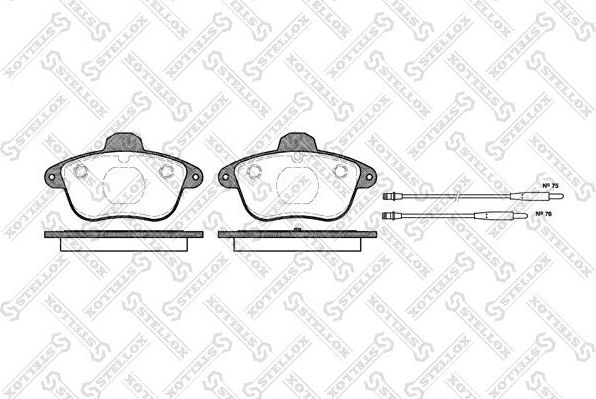 Тормозные колодки Stellox передние для Renault Clio II 2000-2002. Артикул 412 014B-SX
