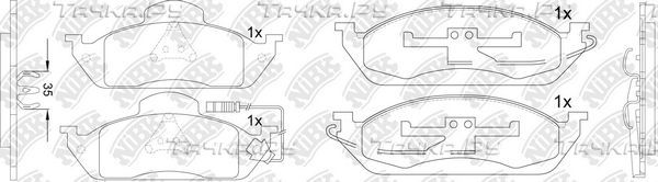 Тормозные колодки NiBK. Артикул PN0116W