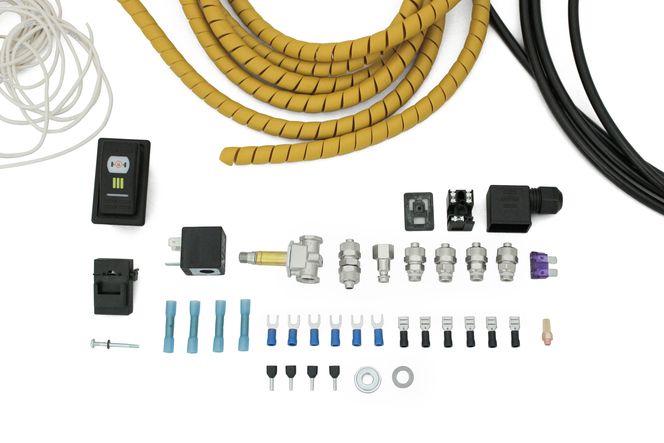 Комплект подключения ИЖ-ТЕХНО принудительной блокировки УАЗ, Нива с пневматическим приводом. Артикул UN-ADL-AC-KIT