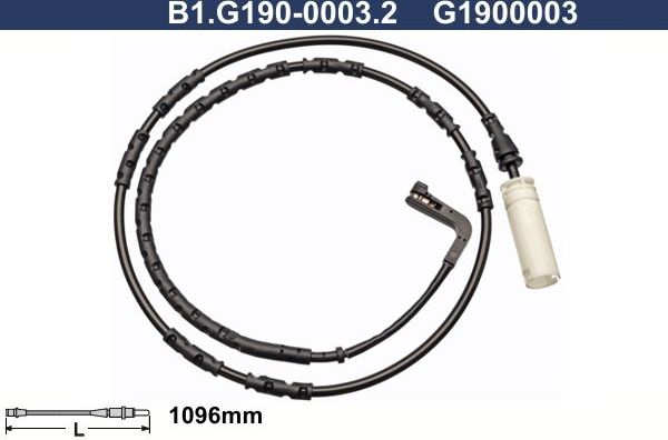 Датчик износа тормозных колодок  Galfer. Артикул B1.G190-0003.2