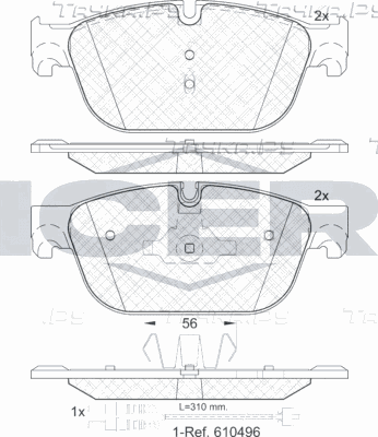 Тормозные колодки Icer передние для Peugeot 407 2004-2011. Артикул 181969