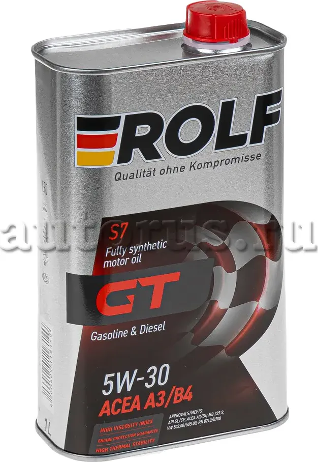 Масло моторное Rolf GT 5W-30 A3/B4 SL/CF 1л (металл) (синтетика) Rolf. Артикул 322619