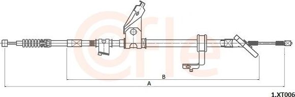 Тормозной шланг Cofle. Артикул 92.1.XT006