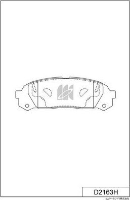 Тормозные колодки MK Kashiyama. Артикул D2163H
