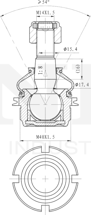 Опора шаровая (Unio). Артикул SSP-20066