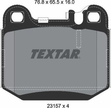 Тормозные колодки Textar Q+. Артикул 2315702