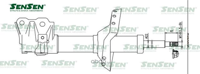 42142207 Амортизатор перед. прав. газ SUBARU FORESTER 11-13 2011-2013 (Sensen). Артикул 42142207