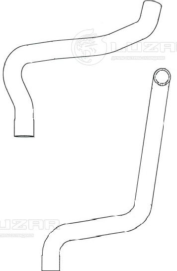 Патрубок радиатора (системы охлаждения) Luzar. Артикул LPK 01172
