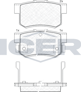 Тормозные колодки Icer. Артикул 180798