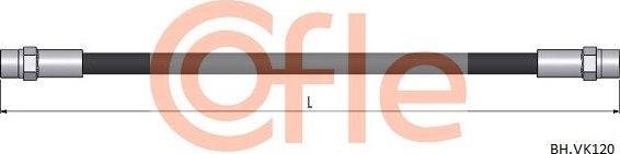 Тормозной шланг Cofle задний правый для Audi 100 II (C2) 1977-1982. Артикул 92.BH.VK120