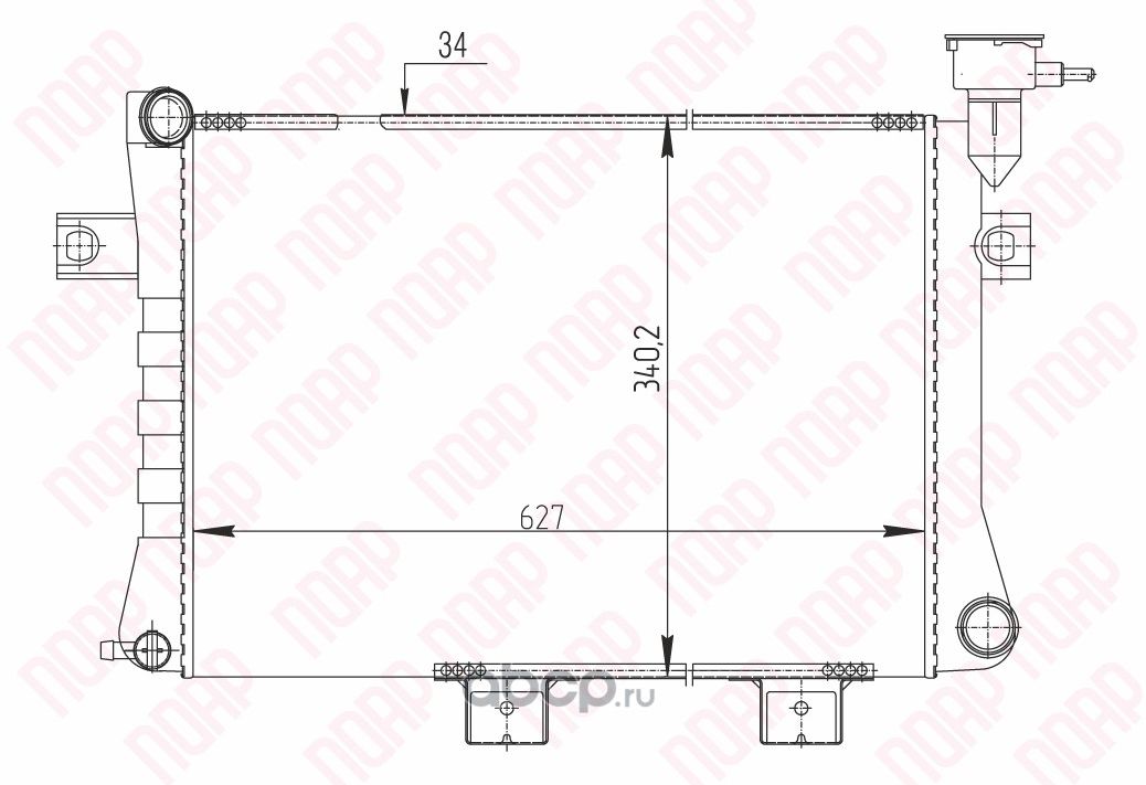 РАДИАТОР ВАЗ-21214 (21214-1301012) АВТО-РАДИАТОР POAROX01214 (Поар). Артикул POAROX01214