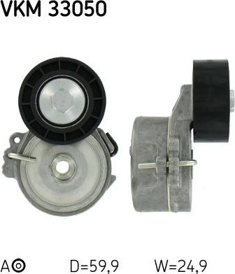 Натяжной ролик (натяжитель) приводного поликлинового ремня SKF. Артикул VKM 33050