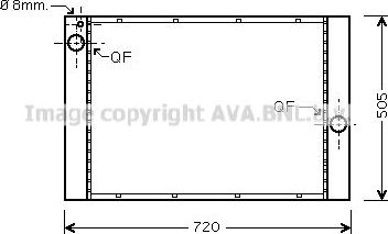 Радиатор охлаждения двигателя AVA для BMW 6 II (E63/E64) 2004-2010. Артикул BW2372
