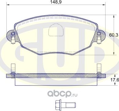 Тормозные колодки G.U.D.. Артикул GBP077600