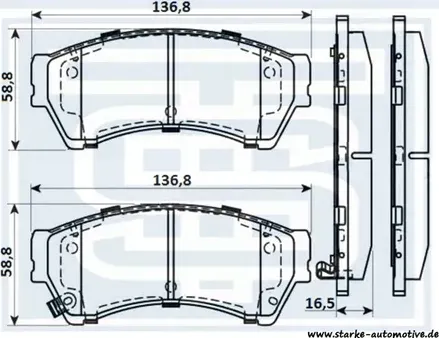 Колодки тормозные перед (Starke). Артикул 179821