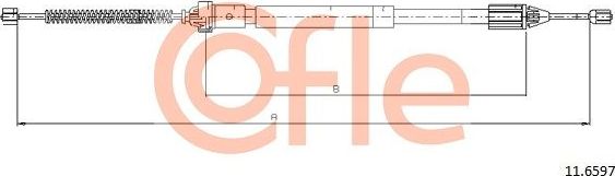 Трос ручника (тросик ручного тормоза) Cofle. Артикул 92.11.6597
