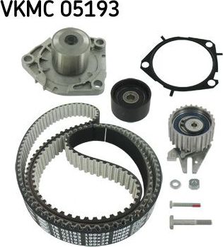 Помпа (водяной насос) с комплектом ремня ГРМ SKF. Артикул VKMC 05193